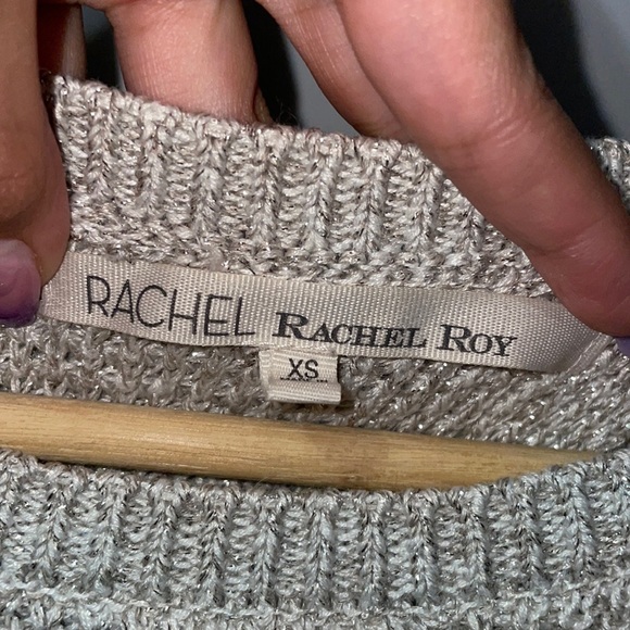 Sparkly Woven Sweater Rachel Rachel Roy with open back cut - Picture 5 of 5